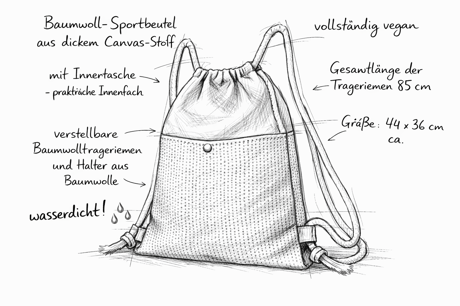 Sportbeutel wasserdicht – Blue Spots